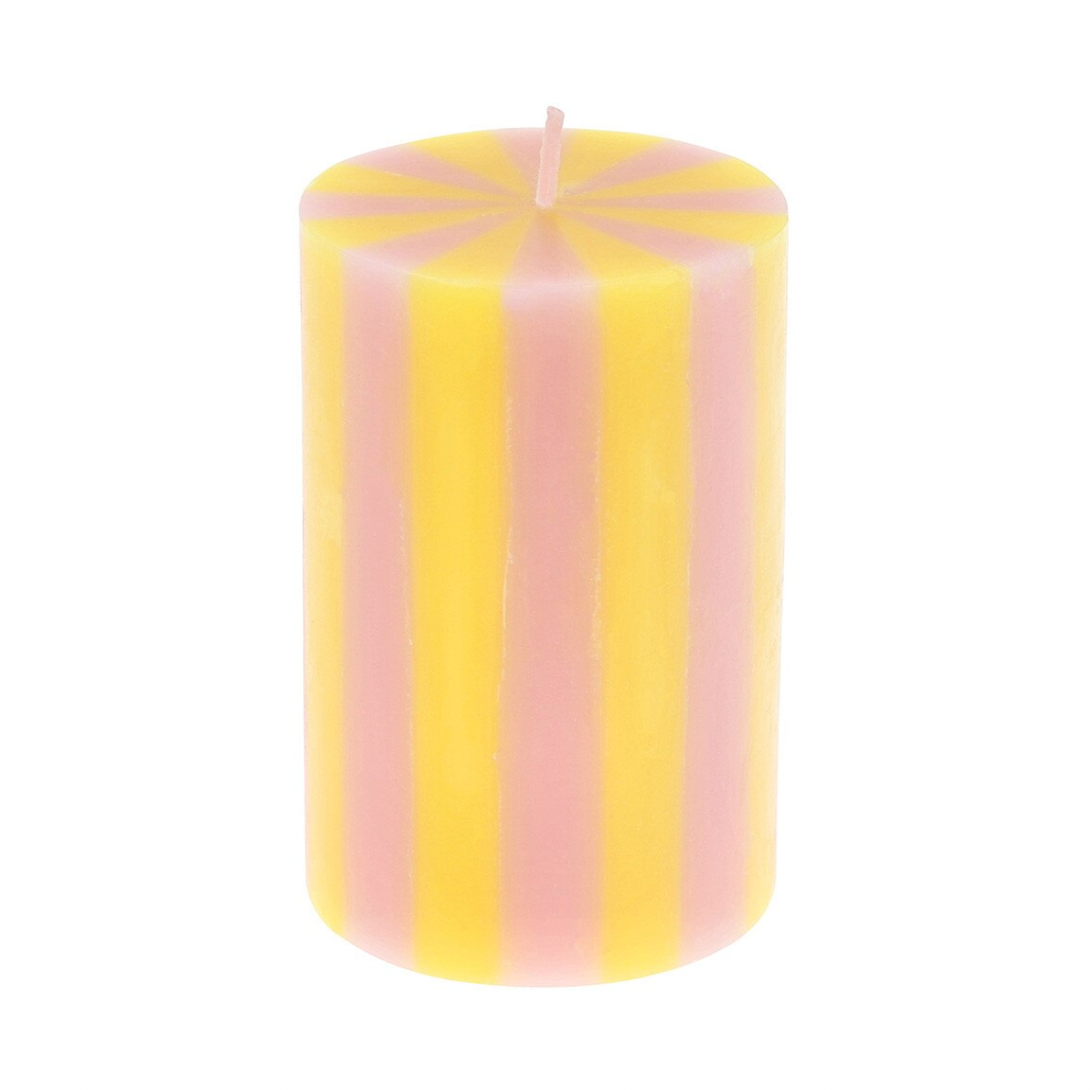 Bright Striped Pillar Candles (x5)