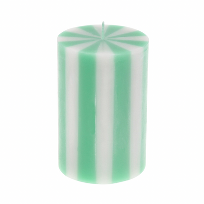 Bright Striped Pillar Candles (x5)