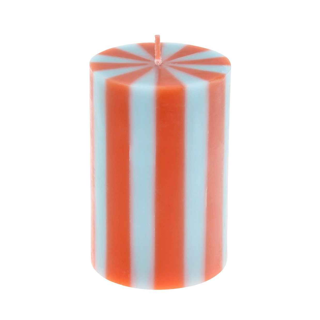 Bright Striped Pillar Candles (x5)