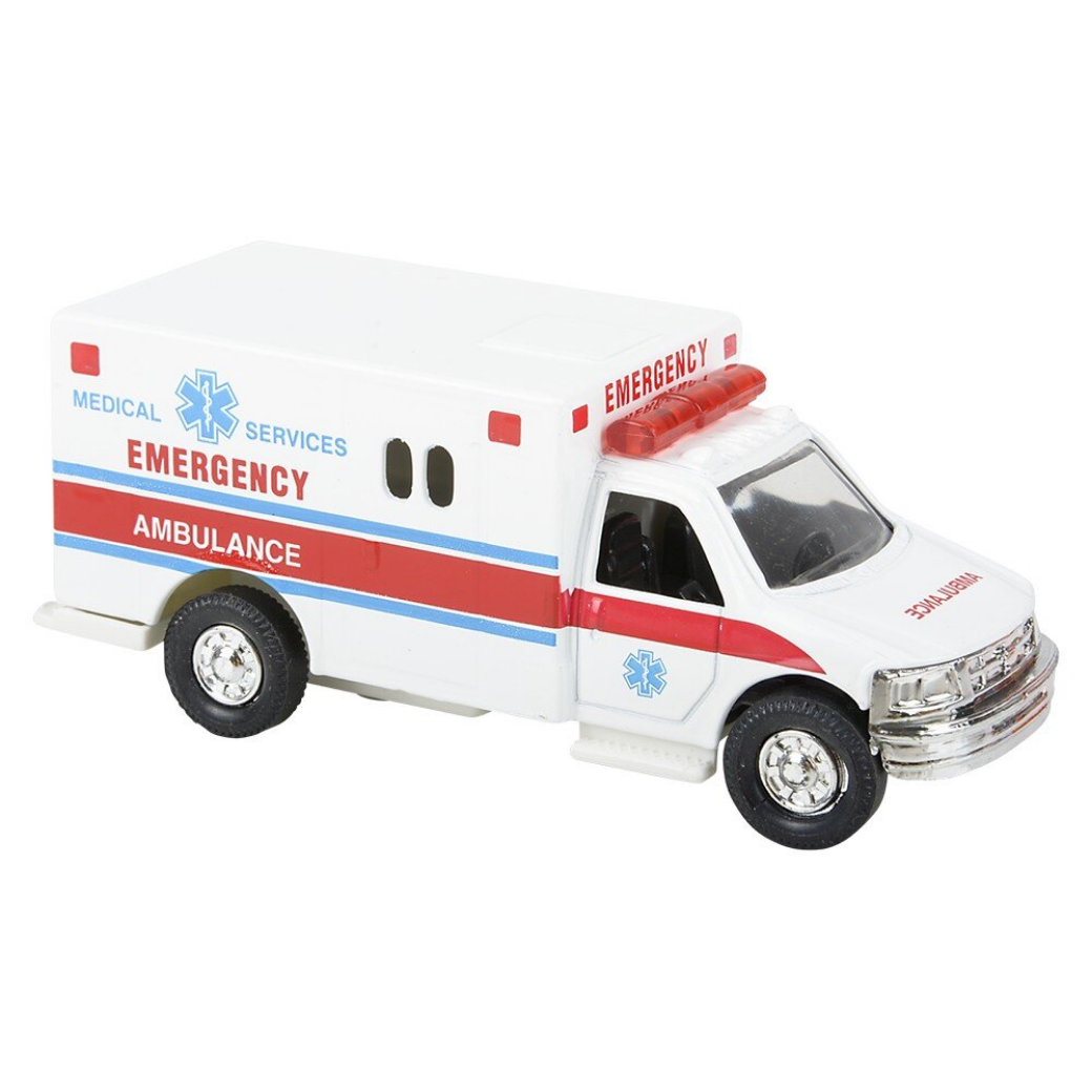 5" Die-Cast Pull Back Rescue Ambulance