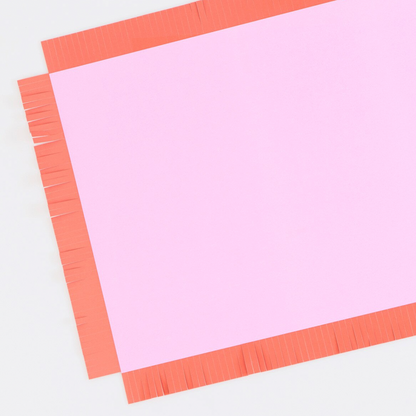 Bright Fringed Paper Placemats (x12)