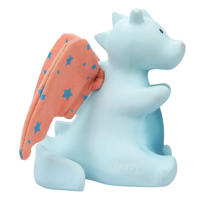 Baby Sunrise Dragon Natural Rubber Rattle with Crinkle Wings