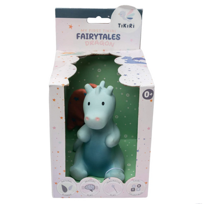 Baby Sunrise Dragon Natural Rubber Rattle with Crinkle Wings