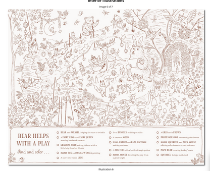 Brown Bear Wood: A Search-and-Find Coloring Book: Over 100 Things to find