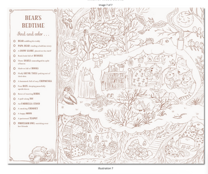 Brown Bear Wood: A Search-and-Find Coloring Book: Over 100 Things to find
