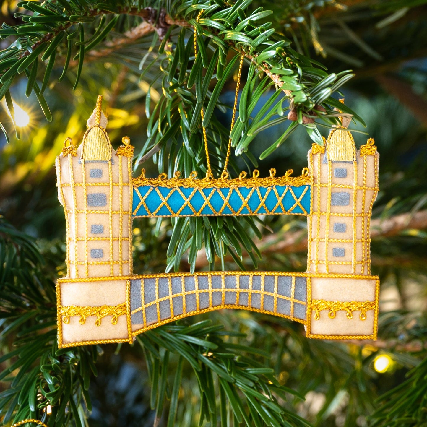 Tower Bridge Stitched Christmas Decoration