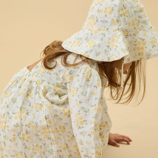 Floral Muslin Floppy Hat