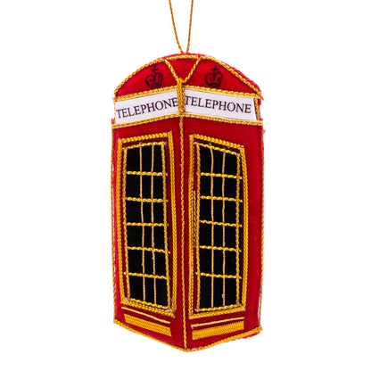 Telephone Box Stitched Christmas Decoration