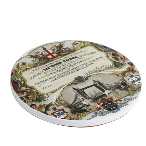 Tower Bridge Invitation Ceramic Coaster