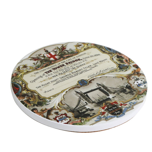 Tower Bridge Invitation Ceramic Coaster