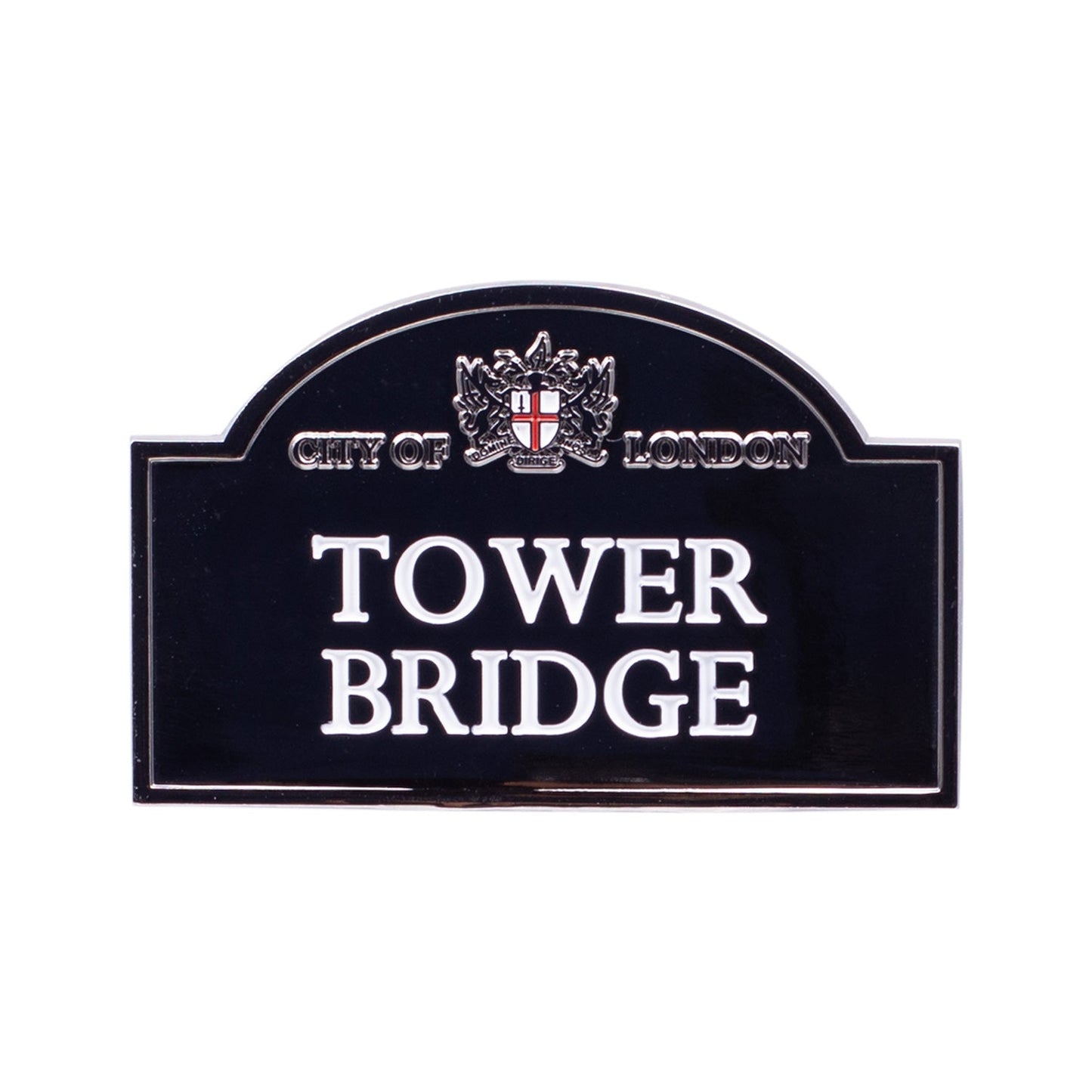 Tower Bridge Sign Chrome Fridge Magnet