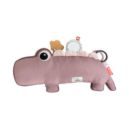 Done by Deer Tummy Time Croco Toy - Powder Pink