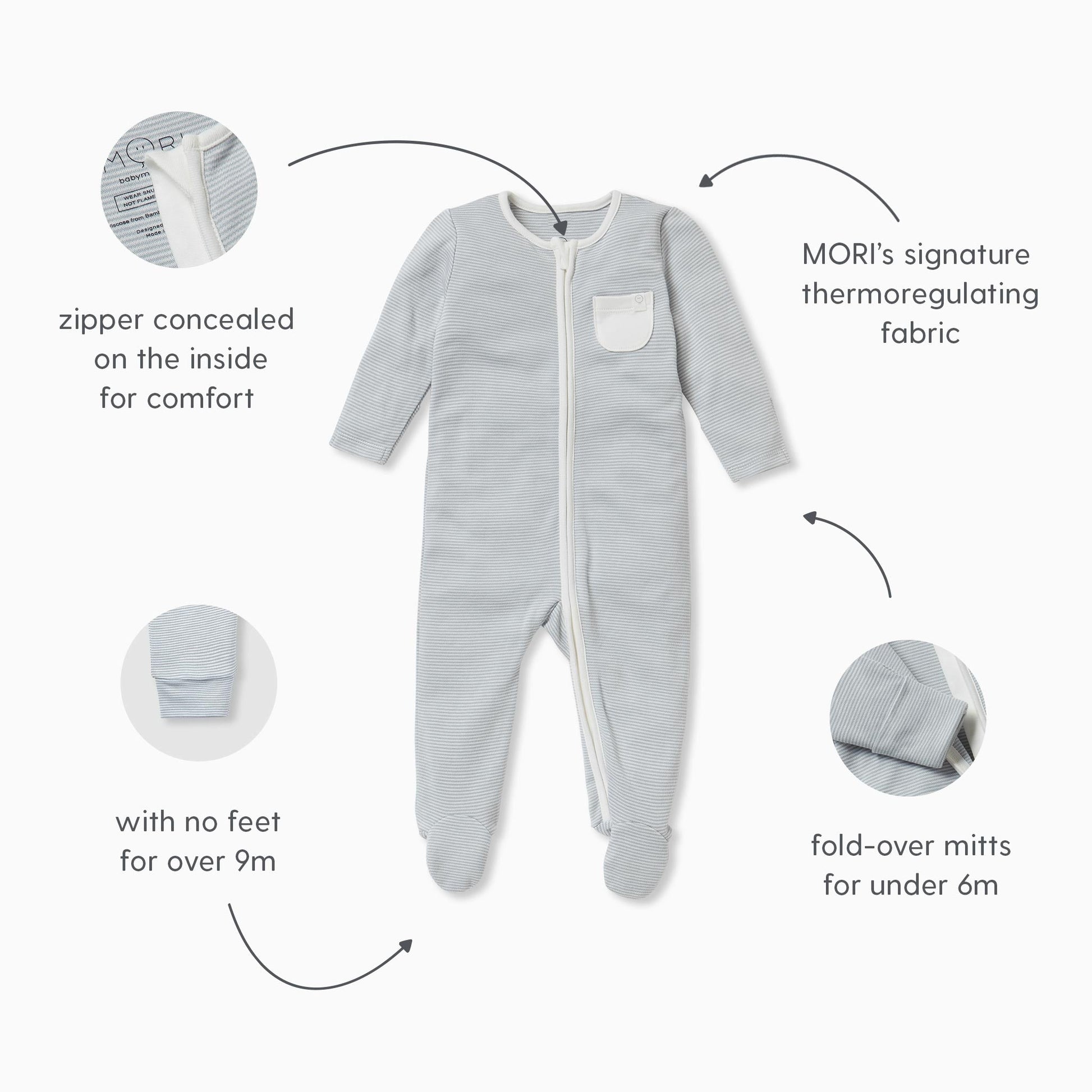 Forest Zip-Up Sleepsuit 2 Pack