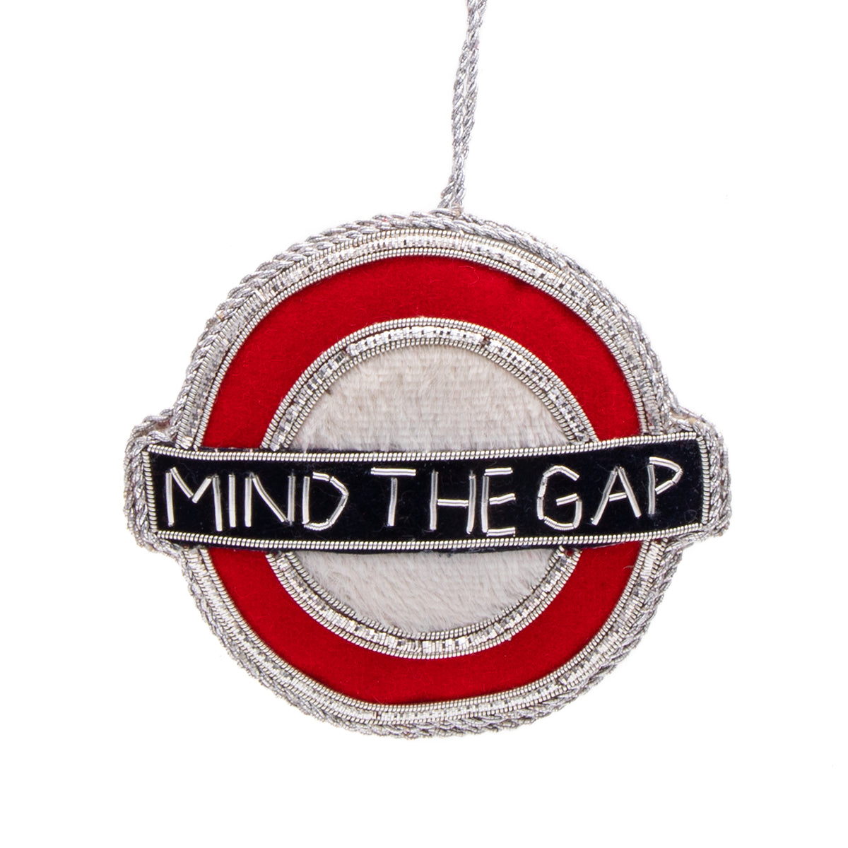 Mind The Gap London Underground Stitched Christmas Decoration