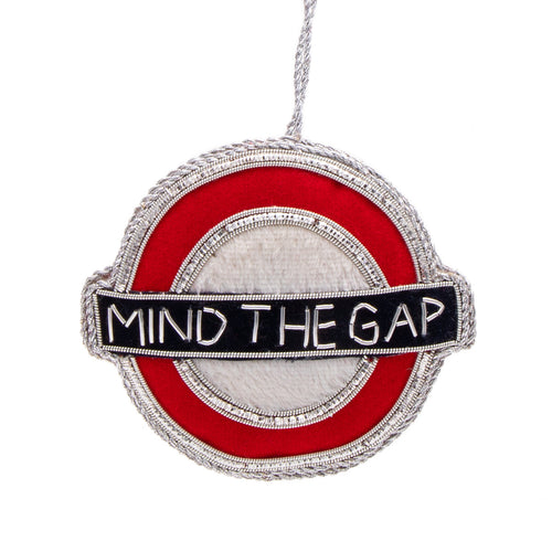 Mind The Gap London Underground Stitched Christmas Decoration