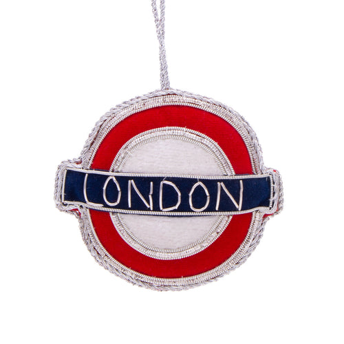 London Underground Stitched Christmas Decoration