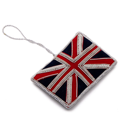 Union Jack Flag Stitched Christmas Decoration