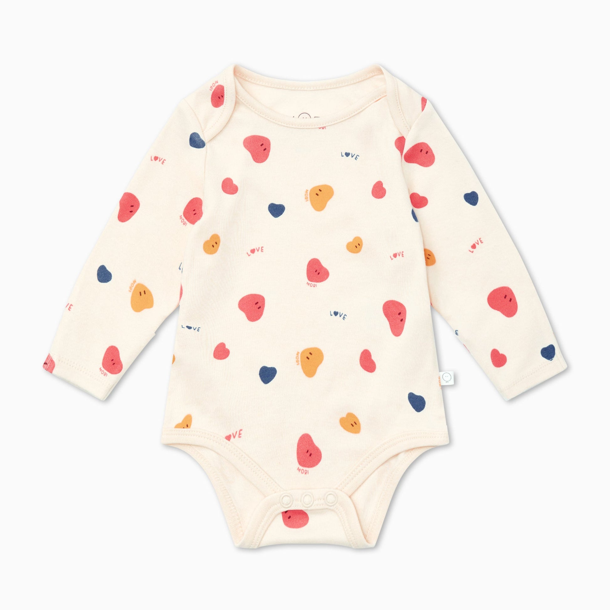 Heart Print Long Sleeve Bodysuit