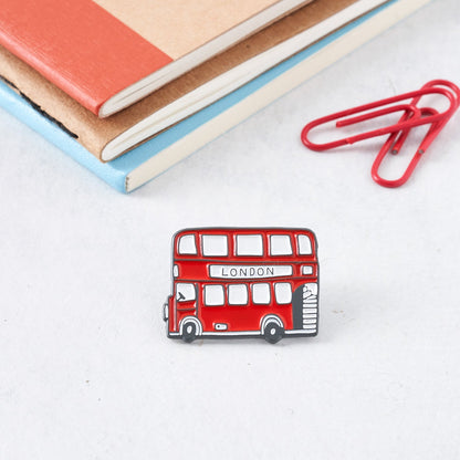 Victoria Eggs London Bus Enamel Pin Badge