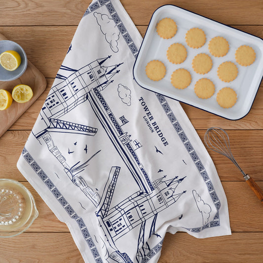 Victoria Eggs Tower Bridge Tea Towel