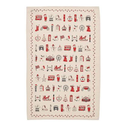 Victoria Eggs London Christmas Tea Towel