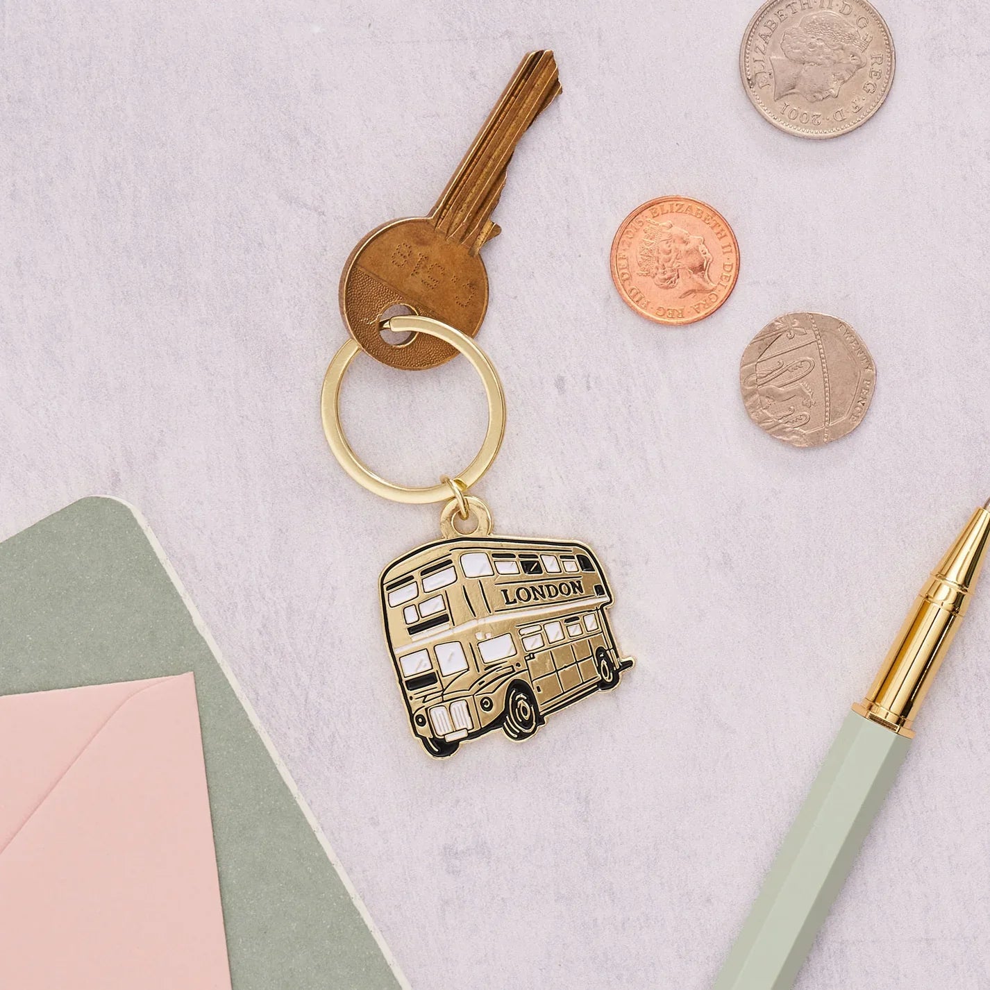 Victoria Eggs London City Bus Keyring