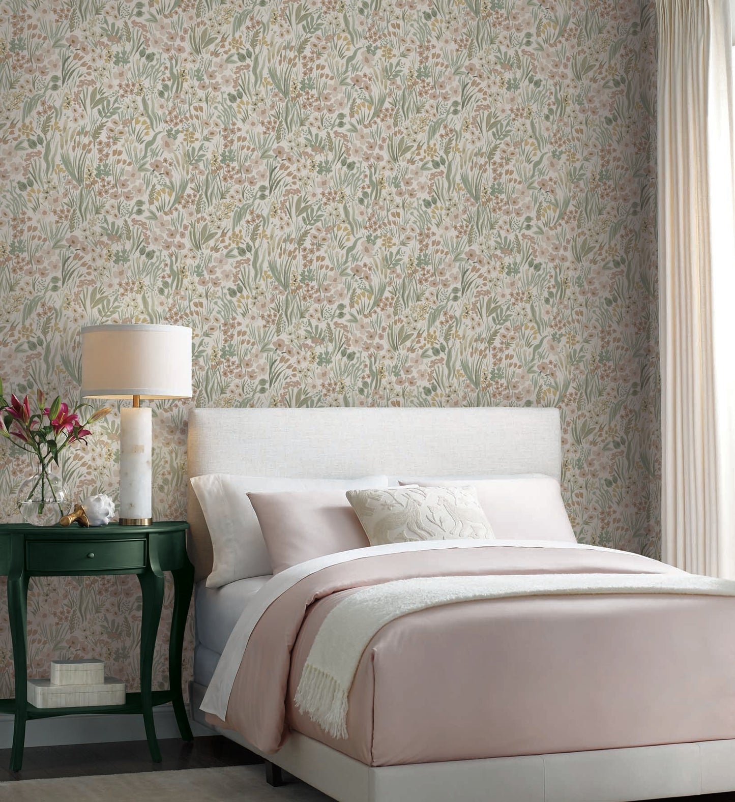Lea Peel & Stick Wallpaper - Blush