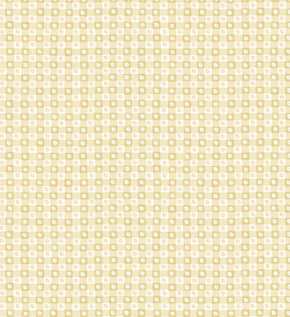 Daisy Gingham Peel & Stick Wallpaper - Gold