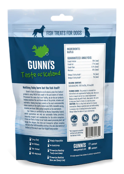 Gunni'a a Taste of Iceland 3 Pack Wolffish Chewy Sticks