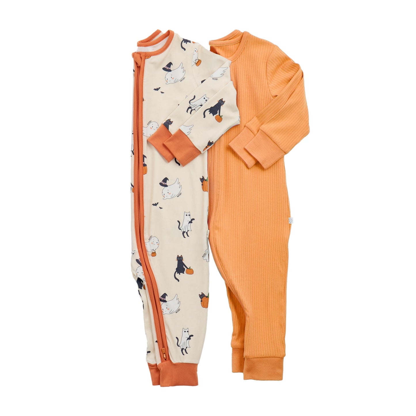 Halloween Hugs & Ribbed Clever Zip Sleepsuit 2 Pack