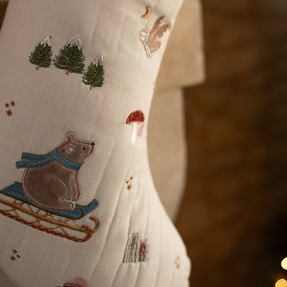 Avery Row Christmas Stocking - Bear Cub