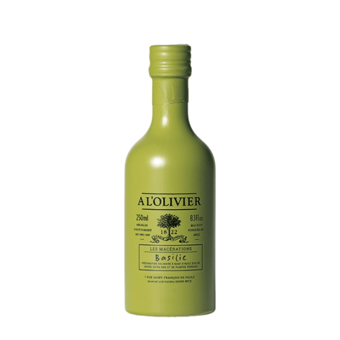 A L'Olivier Basil Olive Oil - Stone Bottle 8.4oz