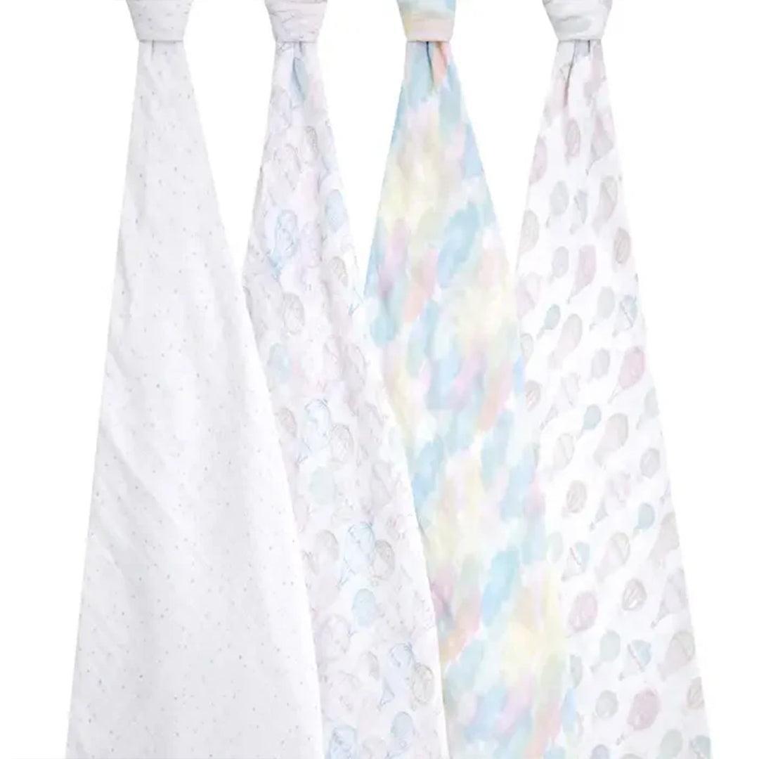 aden + anais Organic Cotton Swaddles - 4 Pack - Above The Clouds