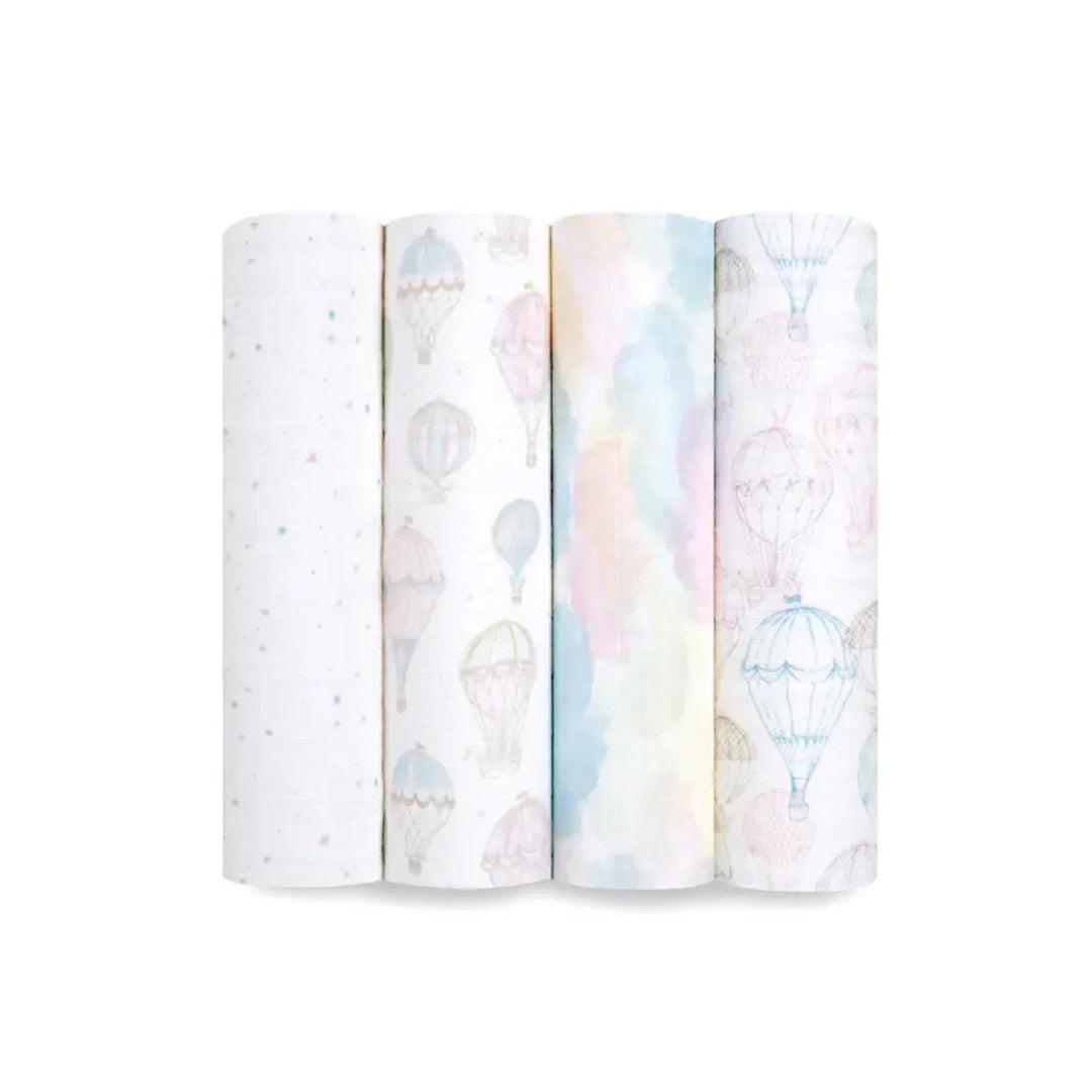 aden + anais Organic Cotton Swaddles - 4 Pack - Above The Clouds
