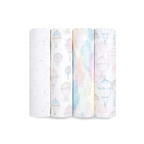 aden + anais Organic Cotton Swaddles - 4 Pack - Above The Clouds