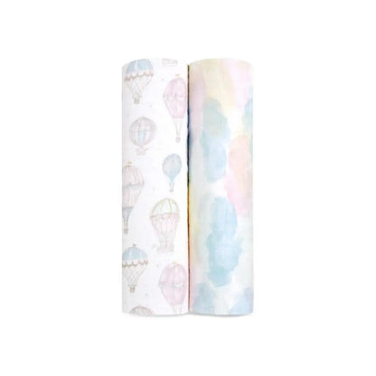 aden + anais Large Organic Cotton Muslin Swaddles 2pk - Above The Clouds