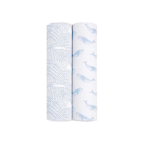 aden + anais Organic Cotton Swaddles - 2 Pack - Oceanic