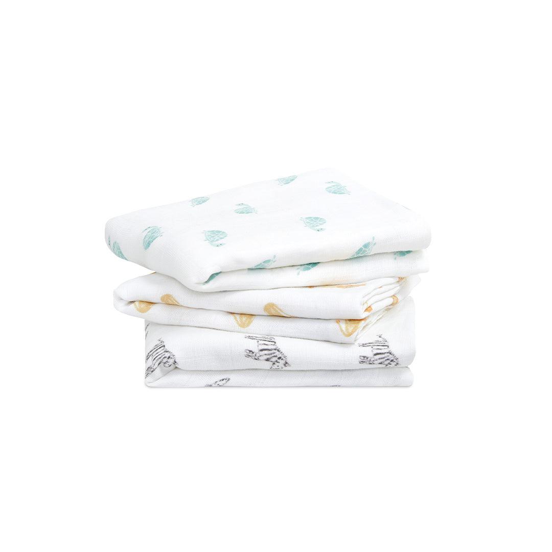 aden + anais Organic Muslin Squares - - 3 Pack - Animal Kingdom