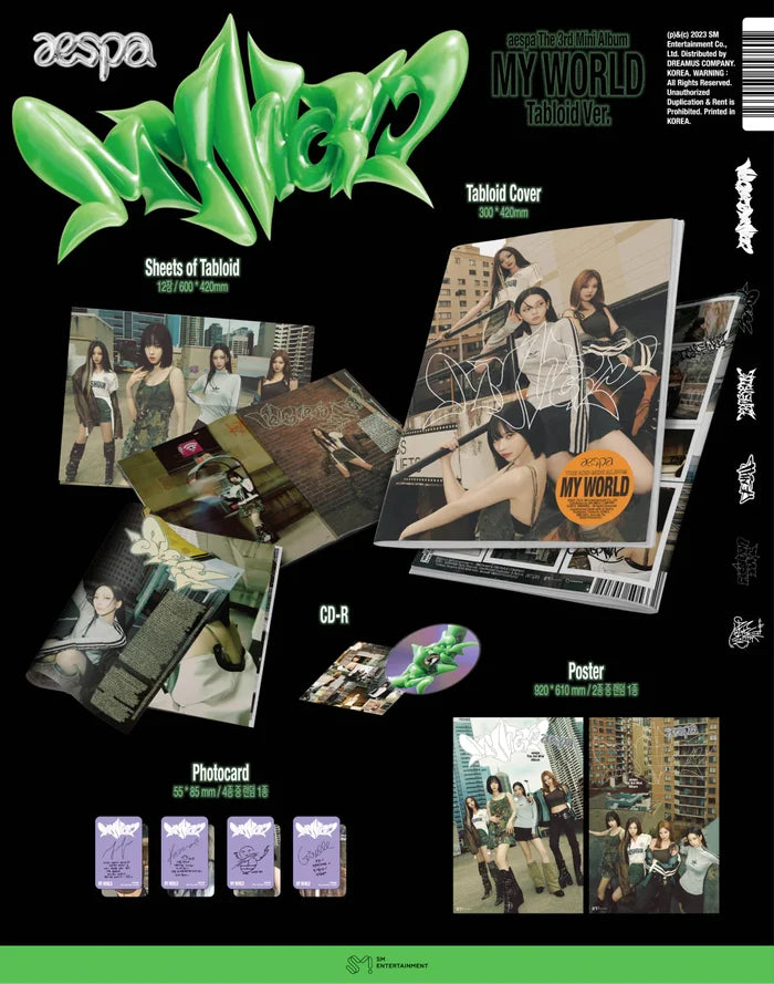 aespa - 3rd Mini Album MY WORLD ( Tabloid Ver. )