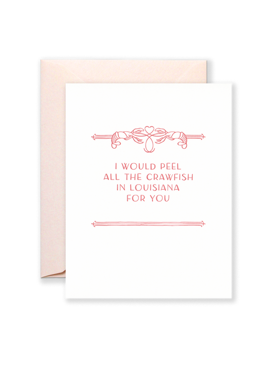 All the Crawfish Letterpress Greeting Card