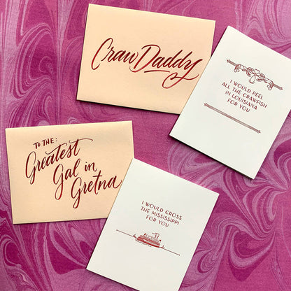 All the Crawfish Letterpress Greeting Card