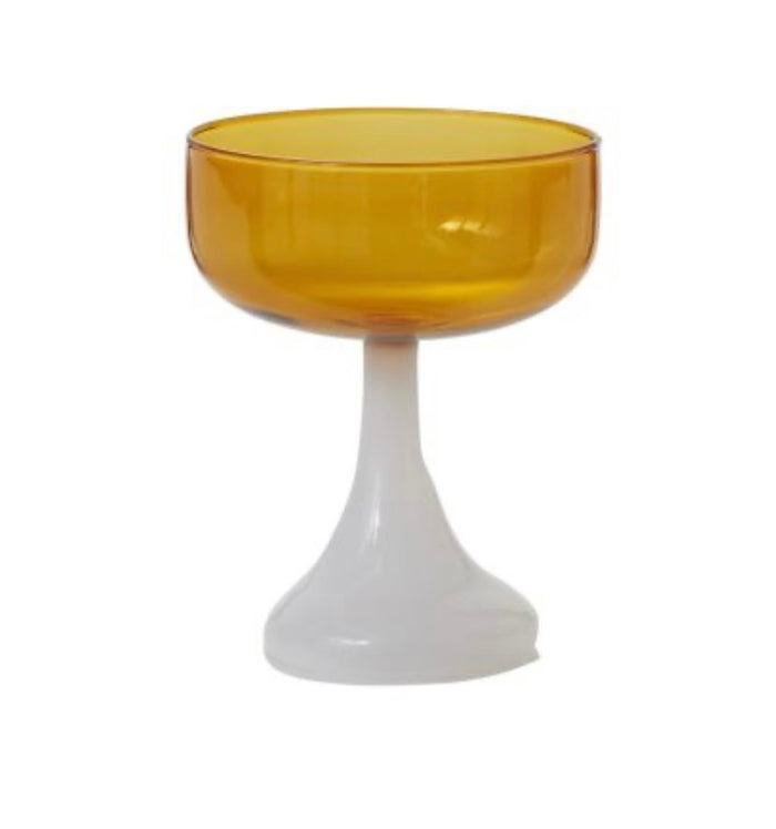 Amber Coupe Glasses