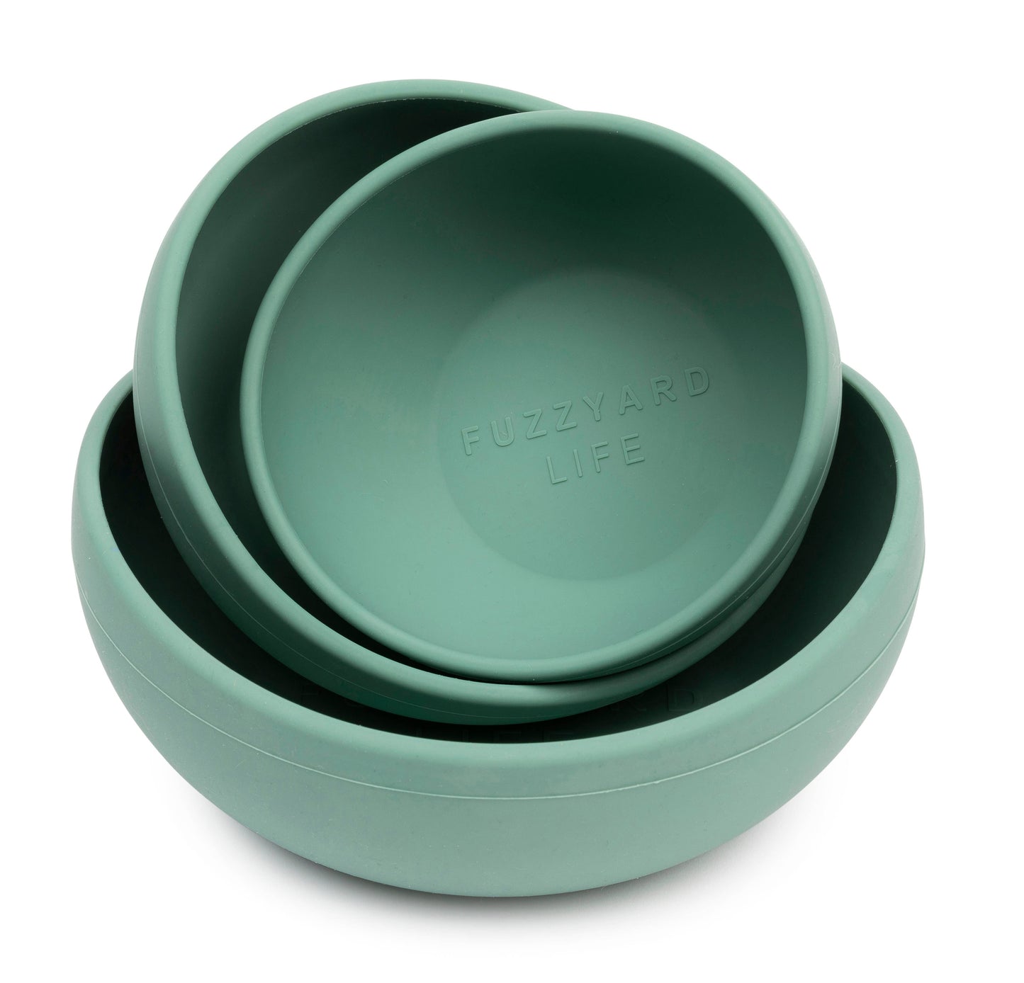 FuzzYard Life Silicone Bowl - Myrtle Green M
