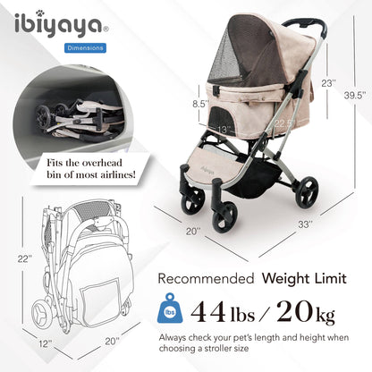 Ibiyaya - Evolution Speedy Fold Pet Buggy Foldable Cat Rabbit Dog Pram