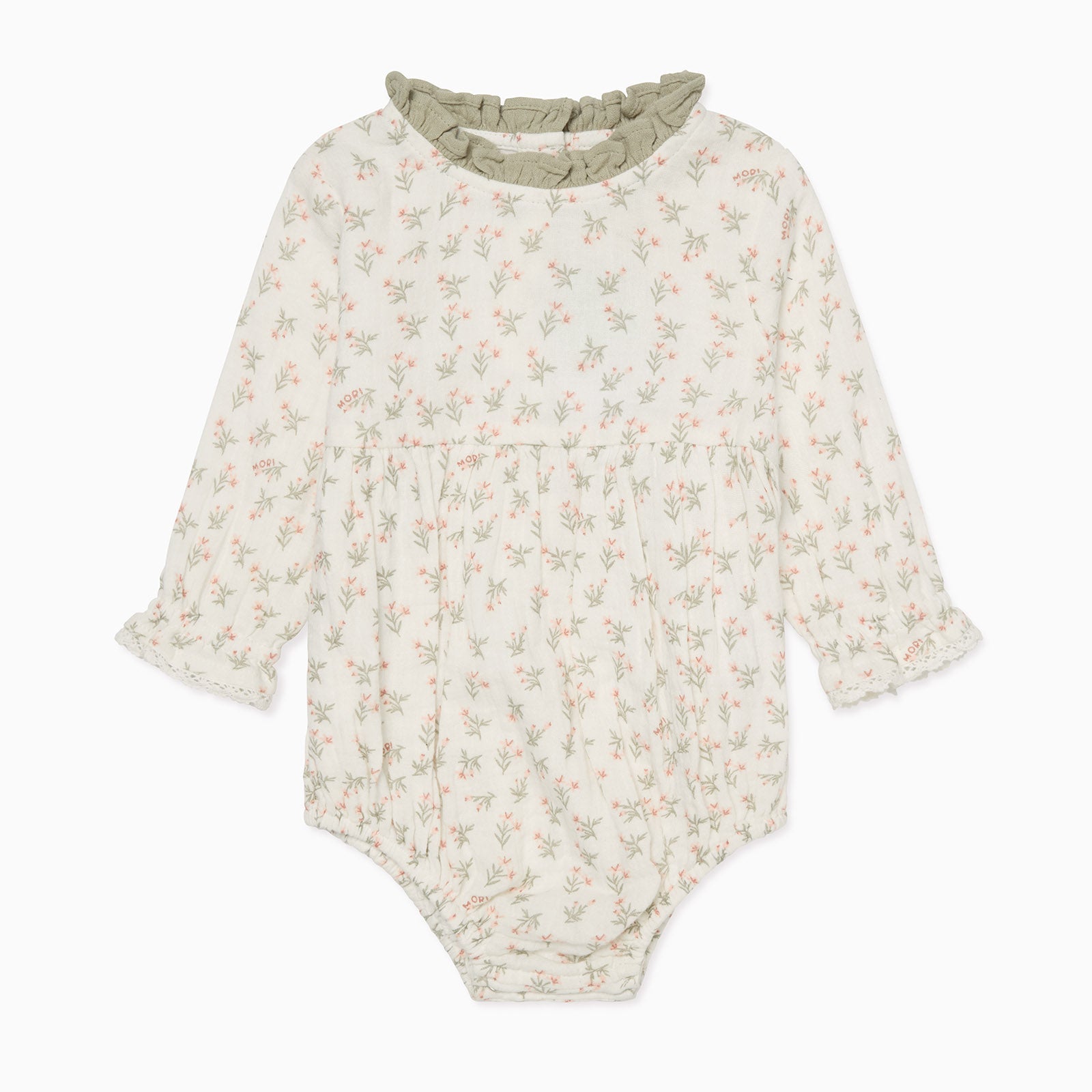 Floral Muslin Reversible Floppy Hat & Bloomer Bodysuit
