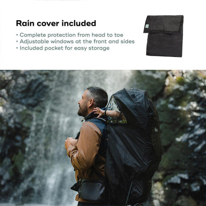 Babymoov Moov & Hike Baby Carrier & Raincover Bundle Set - Dune