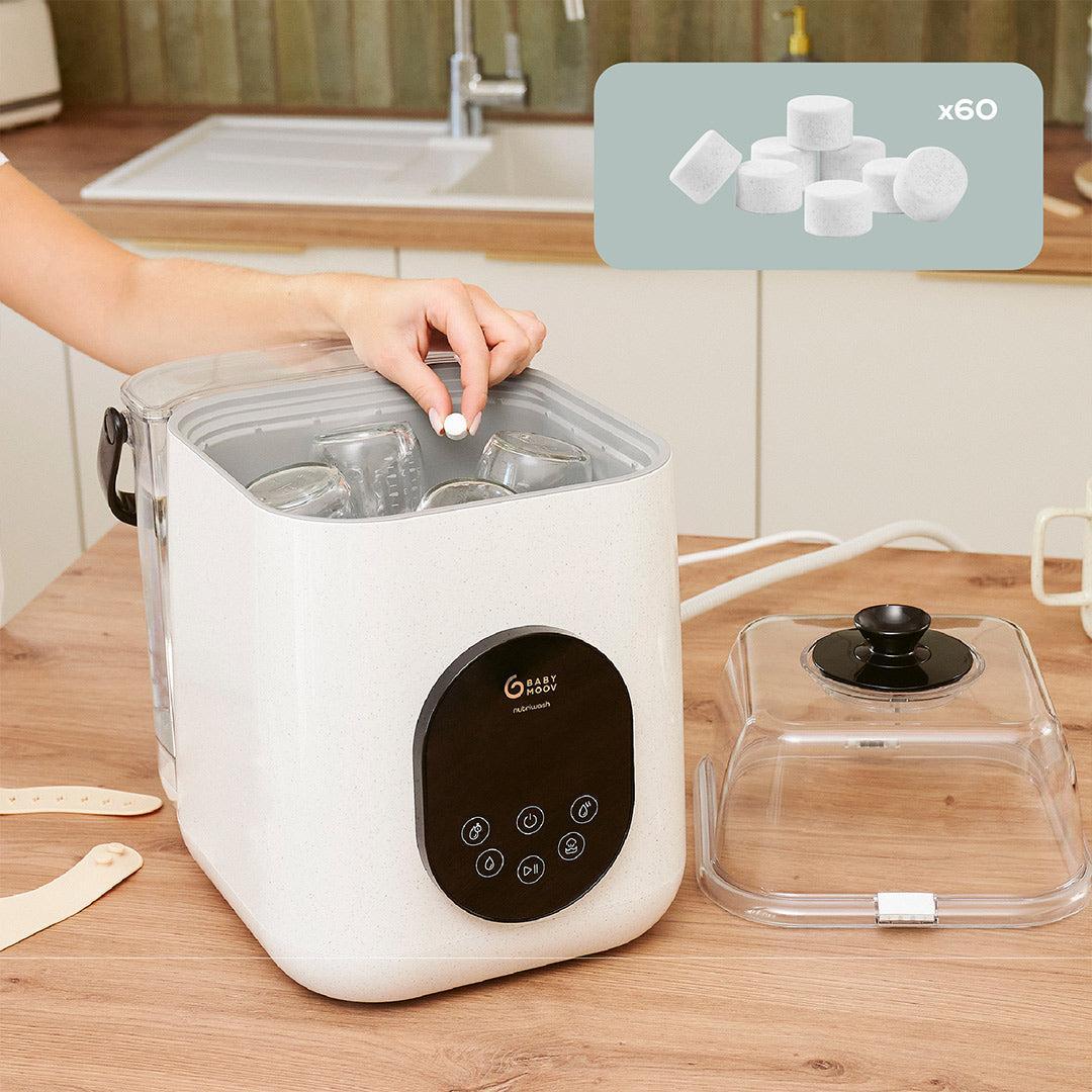 Babymoov NutriWash 4 in 1 Bottle Washer, Steriliser, Dryer & Storer - Mineral Beige