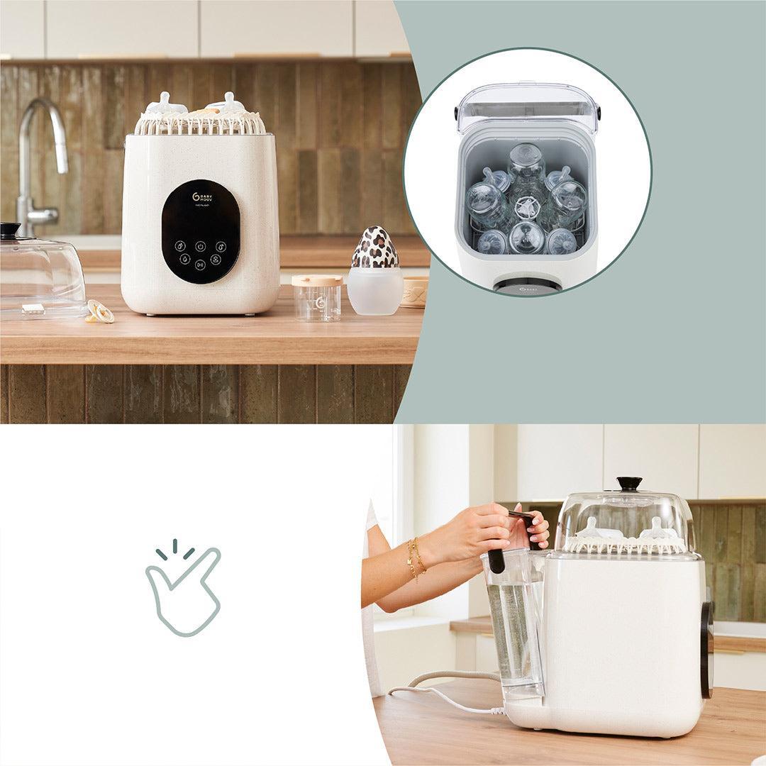 Babymoov NutriWash 4 in 1 Bottle Washer, Steriliser, Dryer & Storer - Mineral Beige