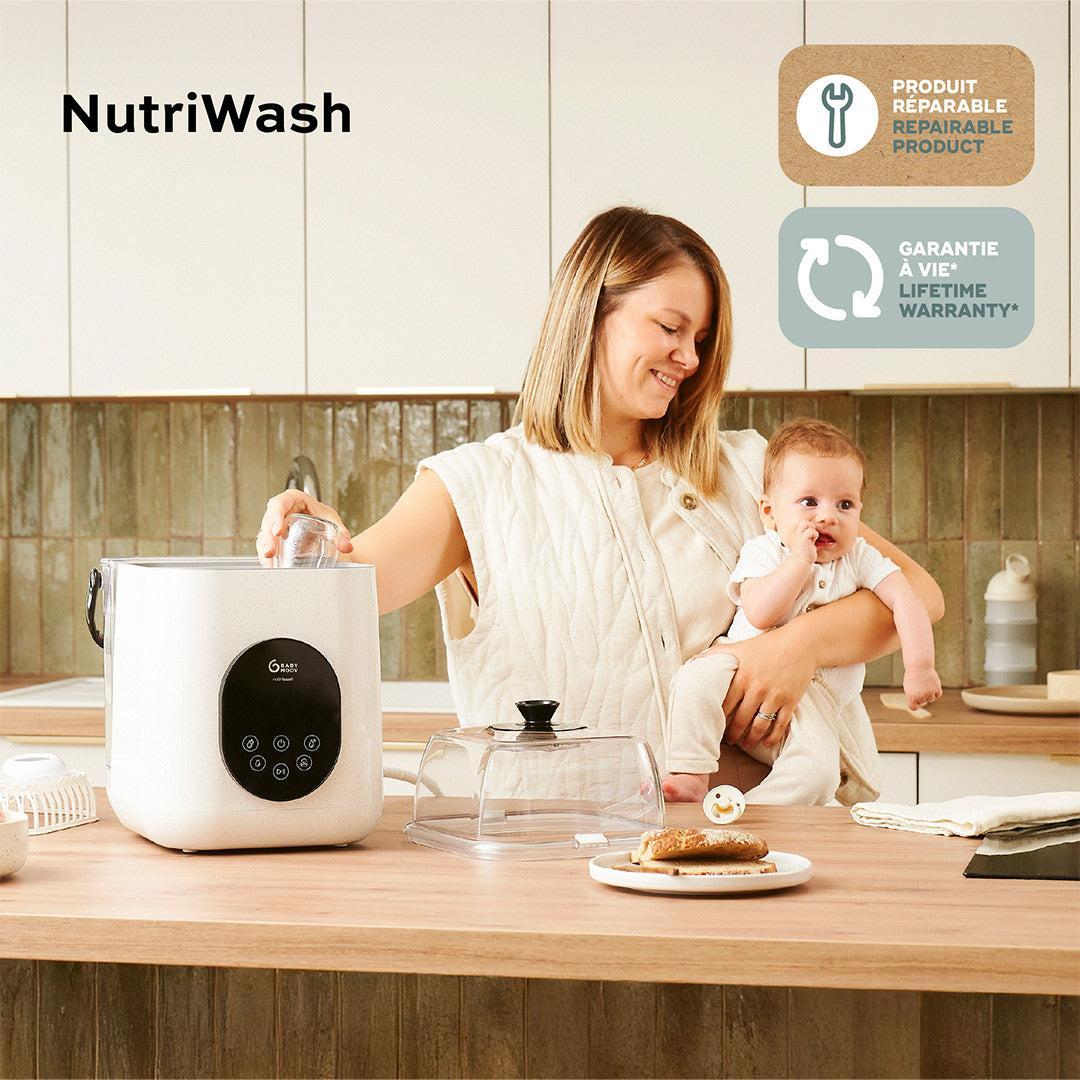 Babymoov NutriWash 4 in 1 Bottle Washer, Steriliser, Dryer & Storer - Mineral Beige