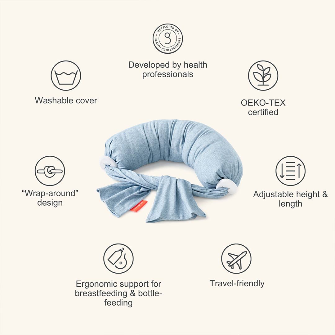 bbhugme Nursing Pillow - Blue Melange